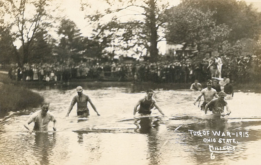1915 Mirror lake tug-of-war